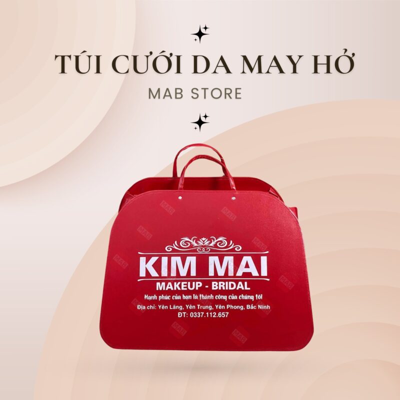 túi cưới da may hở