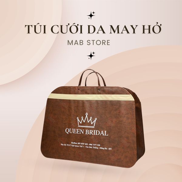 Túi cưới da may hở